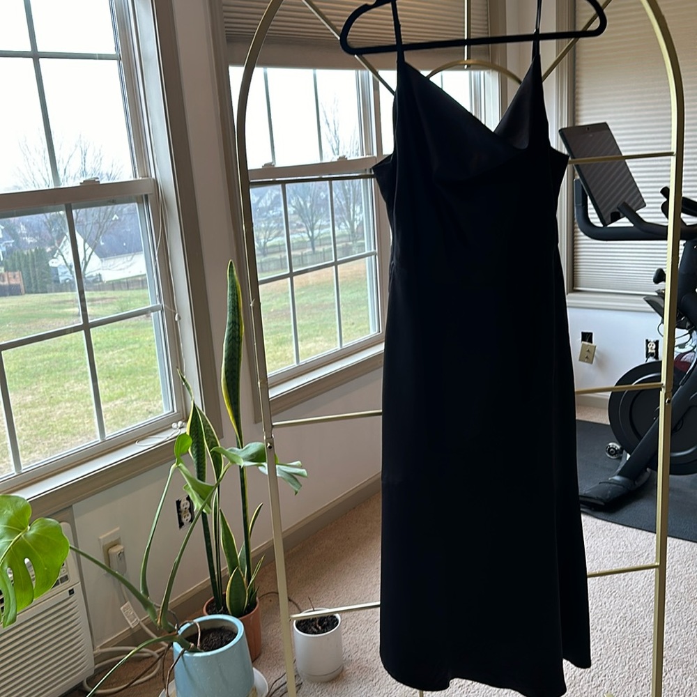 Arula size A black satin slip dress